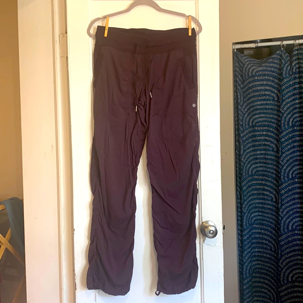 Lululemon Studio Pants Deep Purple Size 8 Drawstring Waist & Ankles, Unlined 💜